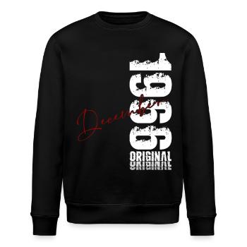60th Birthday Original December Volume 1966 - Stanley/Stella ROLLER Unisex Organic Sweatshirt - black - Front - Nik (191cm)