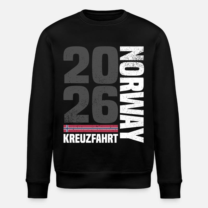 Norwegen Kreuzfahrt 2026 - Stanley/Stella Unisex Bio-Sweatshirt ROLLER - Schwarz