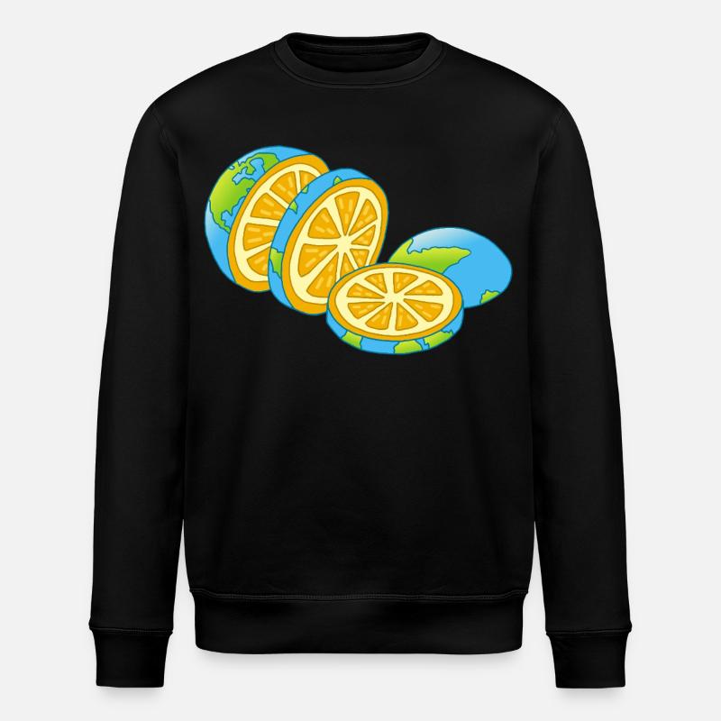 Der Planet Erde ist orange - Stanley/Stella Unisex Bio-Sweatshirt ROLLER - Schwarz