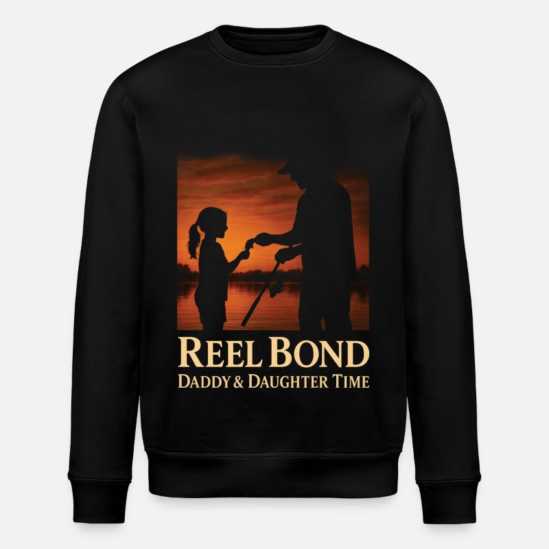 Reel Bond Daddy & Daughter Time - Stanley/Stella ROLLER Unisex Organic Sweatshirt - black