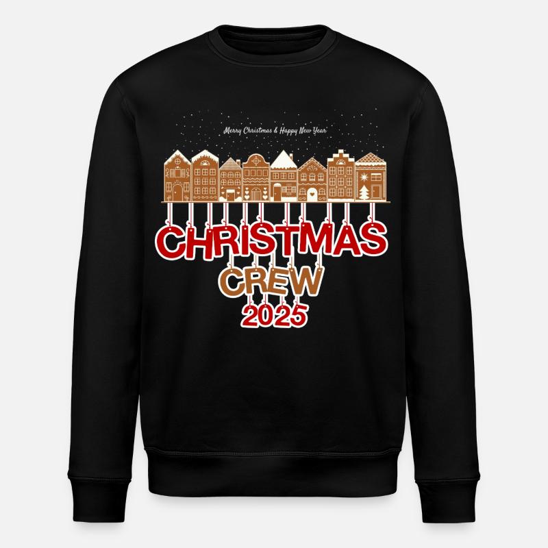 Weihnachtsmannschaft 2025 Lebkuchenhäuser - Stanley/Stella Unisex Bio-Sweatshirt ROLLER - Schwarz
