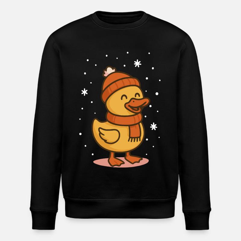Canard mignon Vacances d’hiver Noël Fun - Sweat bio ROLLER Stanley/Stella Unisexe - noir