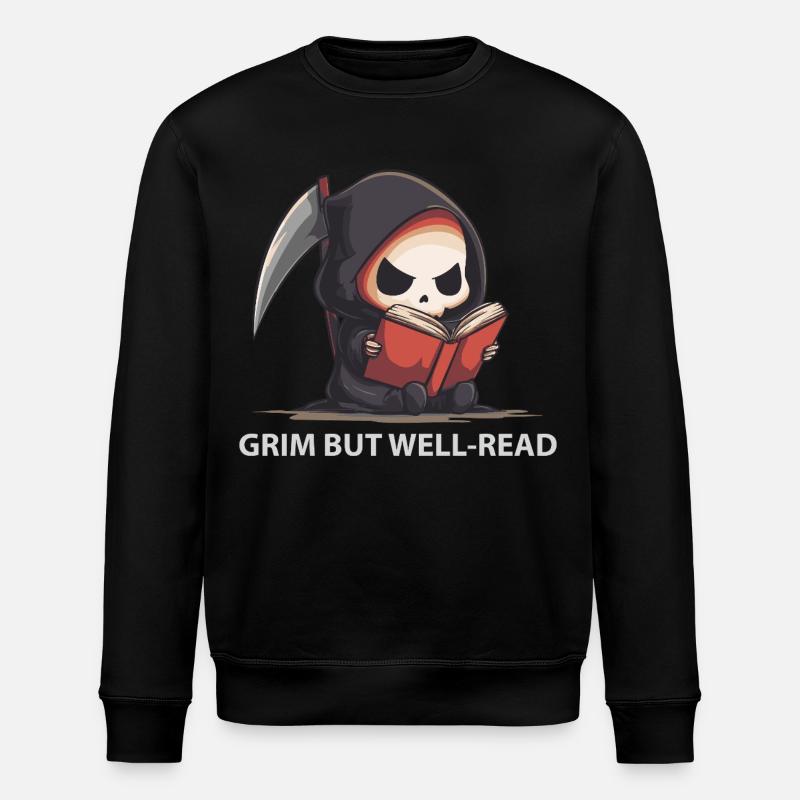 Reading Reaper – Humour noir mignon - Sweat bio ROLLER Stanley/Stella Unisexe - noir