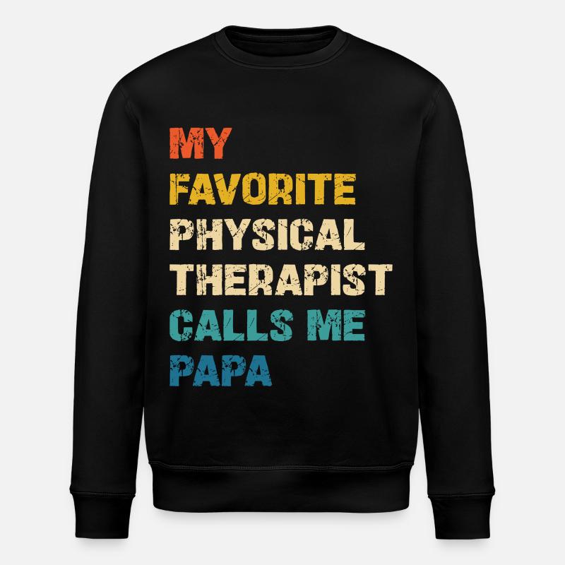 Le kinésithérapeute préféré m’appelle papa - Sweat bio ROLLER Stanley/Stella Unisexe - noir