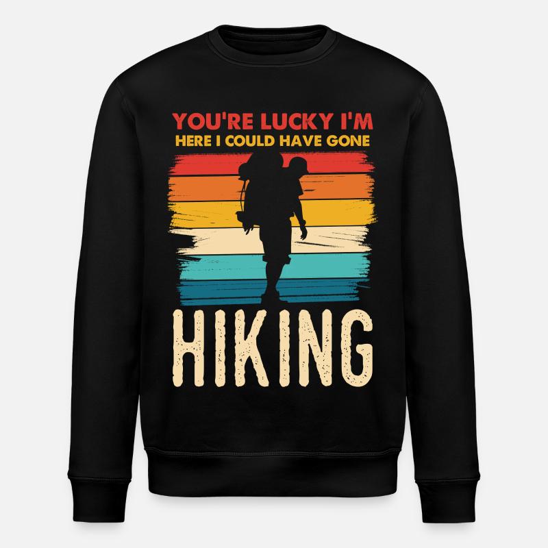 Rainbow Hiking Silhouette - Stanley/Stella ROLLER Unisex Organic Sweatshirt - black