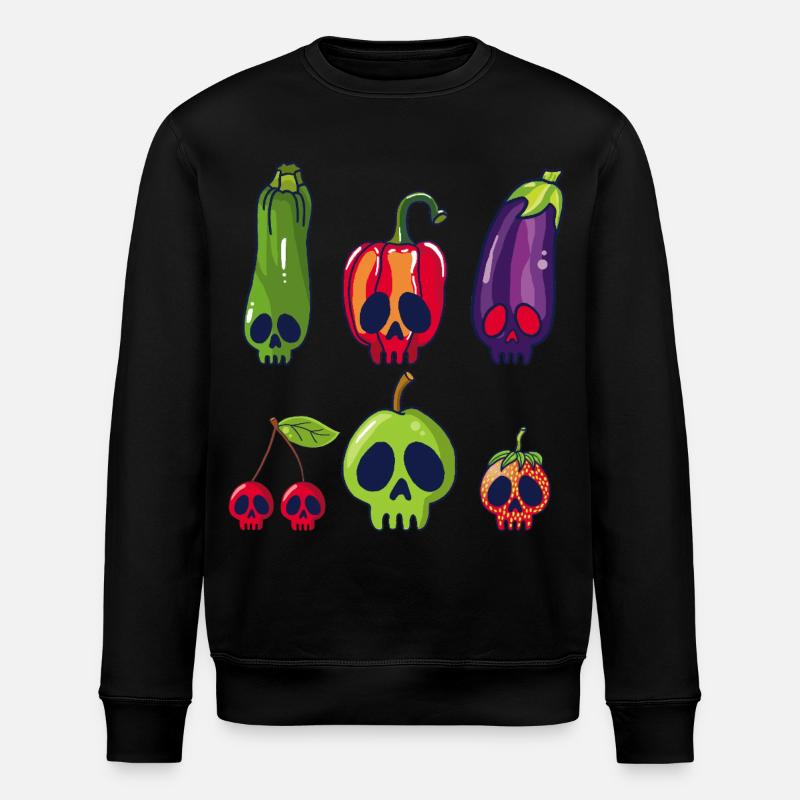 Obst- und Gemüseschädel - Stanley/Stella Unisex Bio-Sweatshirt ROLLER - Schwarz