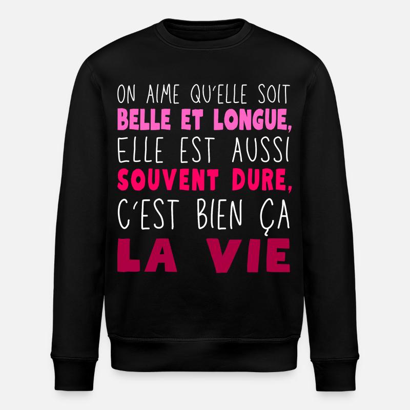 Schönes und langes Leben - Stanley/Stella Unisex Bio-Sweatshirt ROLLER - Schwarz