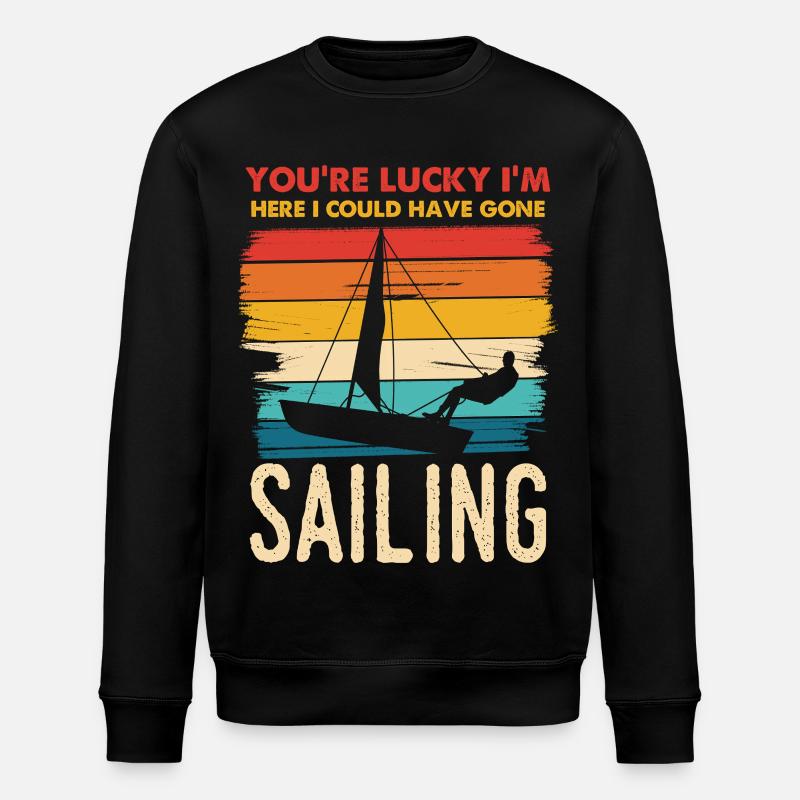 You’re Lucky I’m Sailing - Stanley/Stella Unisex Bio-Sweatshirt ROLLER - Schwarz