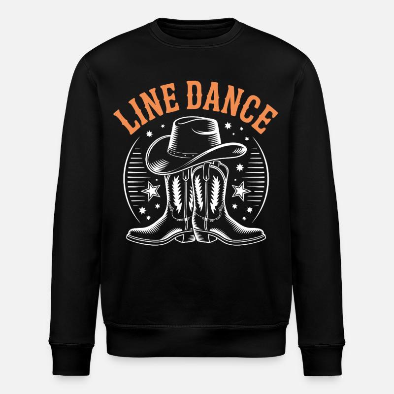 LineDance Stiefel Cowboyhut - Stanley/Stella Unisex Bio-Sweatshirt ROLLER - Schwarz
