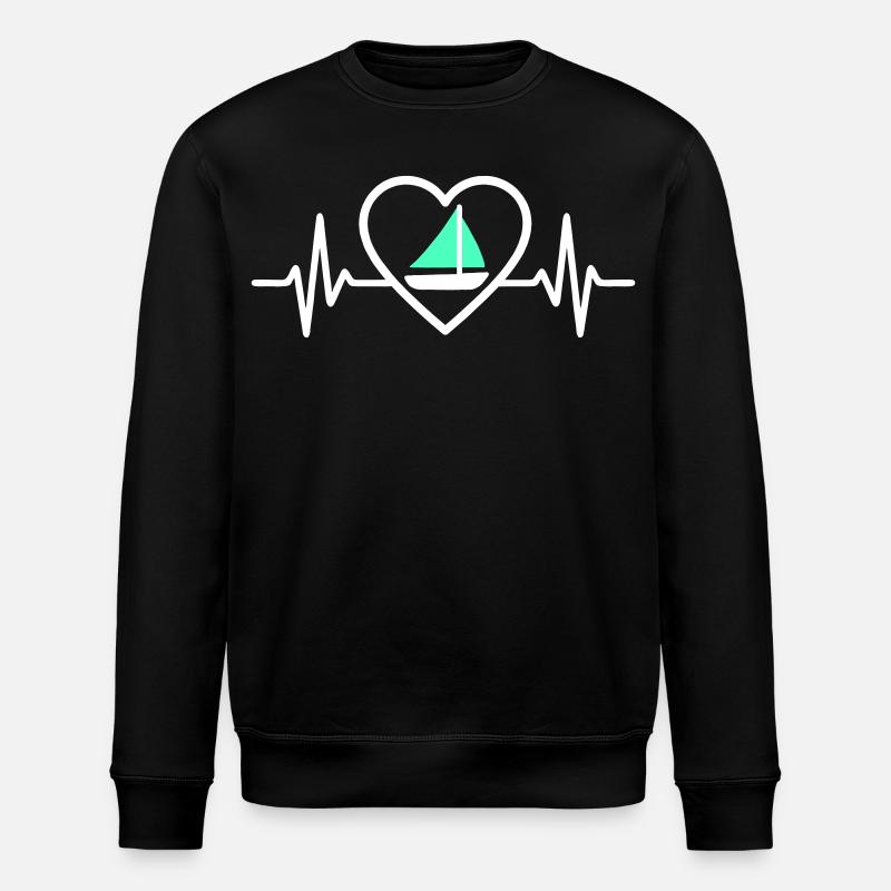 Cœur Voile – Passion Bateau - Stanley/Stella ROLLER Unisex Organic Sweatshirt - black