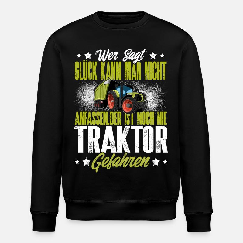 Traktor Landwirt - Stanley/Stella Unisex Bio-Sweatshirt ROLLER - Schwarz