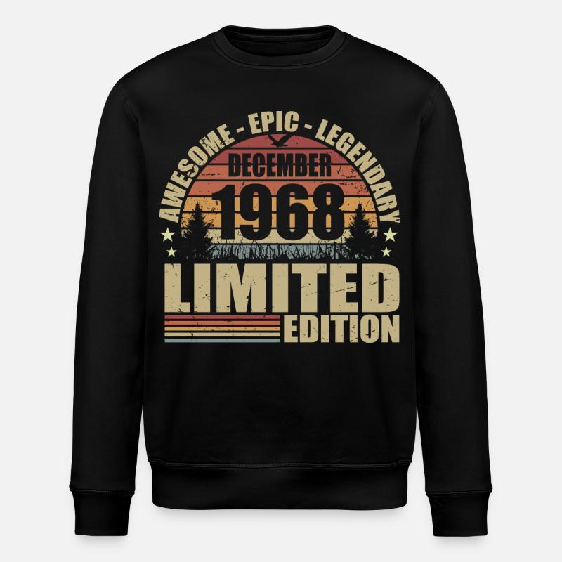December 1968 - Limited Edition December 1968 - Stanley/Stella ROLLER Unisex Organic Sweatshirt - black