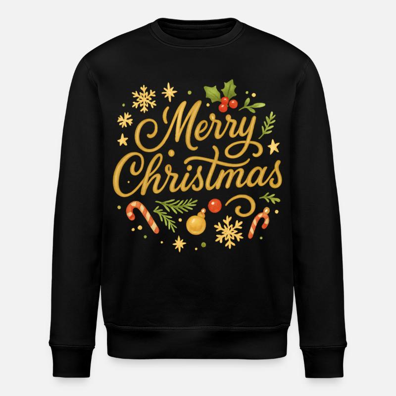 Merry Christmas Deko Schmuck - Stanley/Stella Unisex Bio-Sweatshirt ROLLER - Schwarz