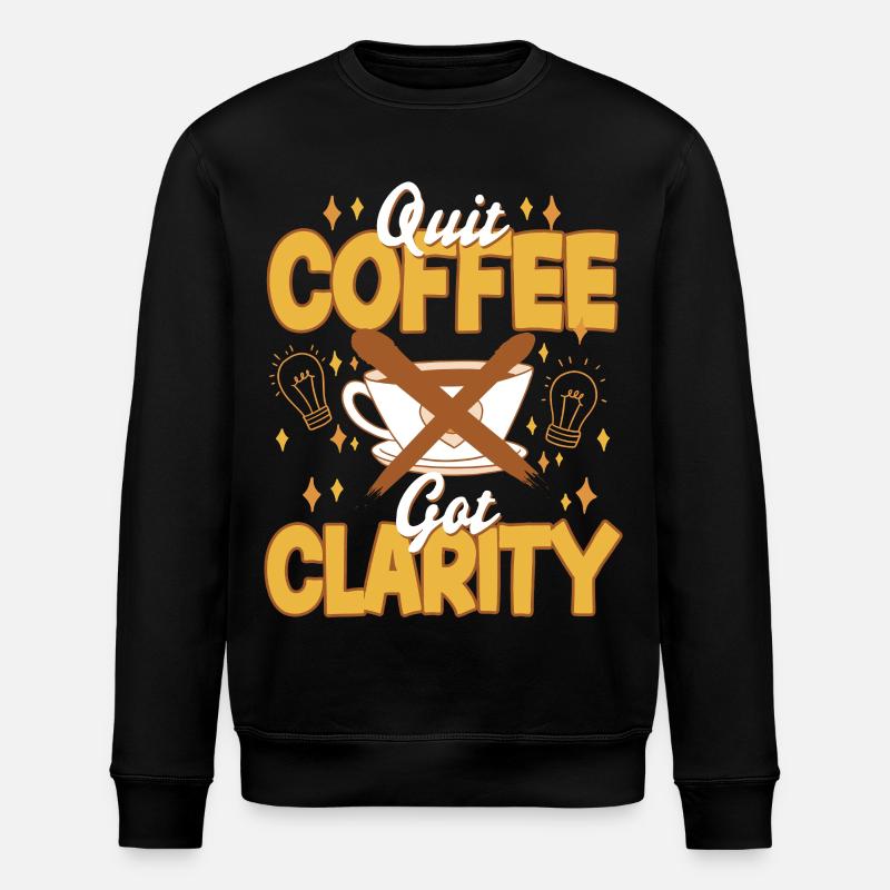 Coffee withdrawal decaffeinated ex-coffee drinker - Stanley/Stella ROLLER Unisex Organic Sweatshirt - black