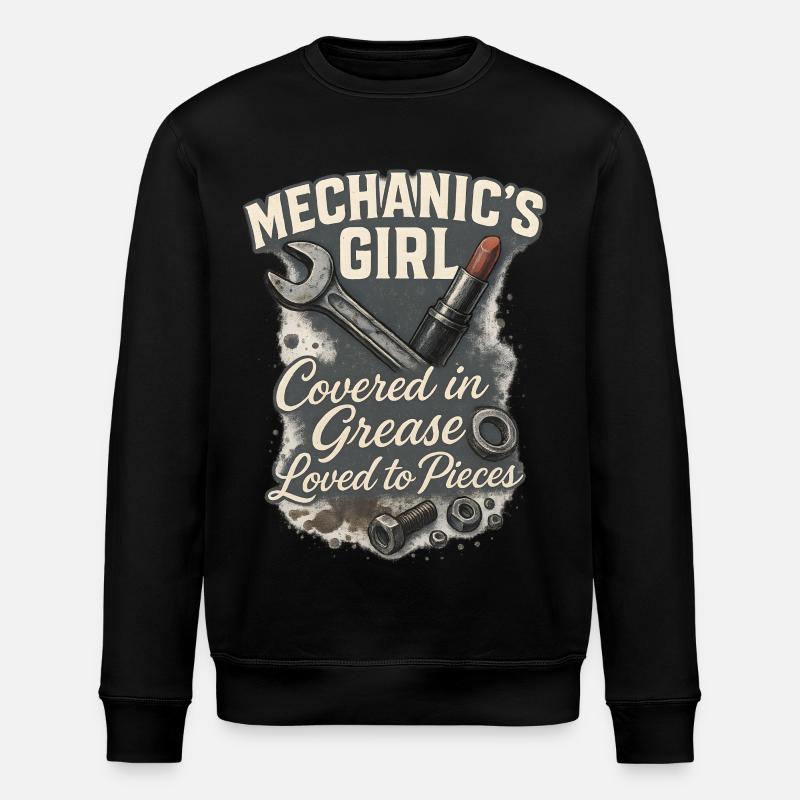 Mécanicienne : Aimer avec la graisse - Sweat bio ROLLER Stanley/Stella Unisexe - noir
