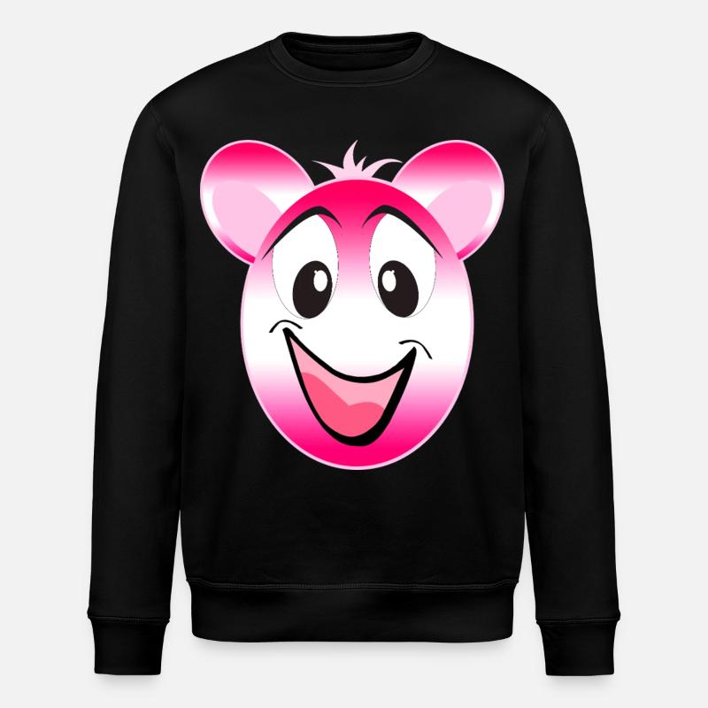 Pink Panda Lächeln - Stanley/Stella Unisex Bio-Sweatshirt ROLLER - Schwarz