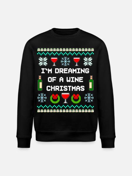 Wine christmas Ugly Xmas - Stanley/Stella ROLLER Unisex Organic Sweatshirt - black
