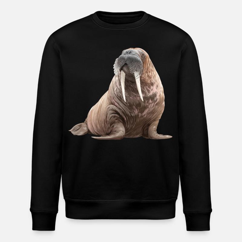 Walrus - Stanley/Stella ROLLER Unisex Organic Sweatshirt - black