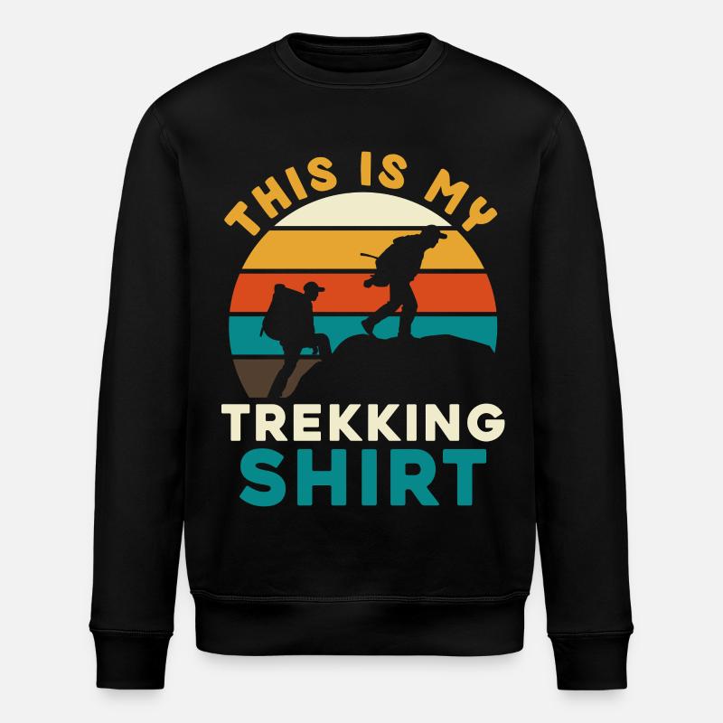 Trekkingshirt mit Sunset Silhouetten - Stanley/Stella Unisex Bio-Sweatshirt ROLLER - Schwarz