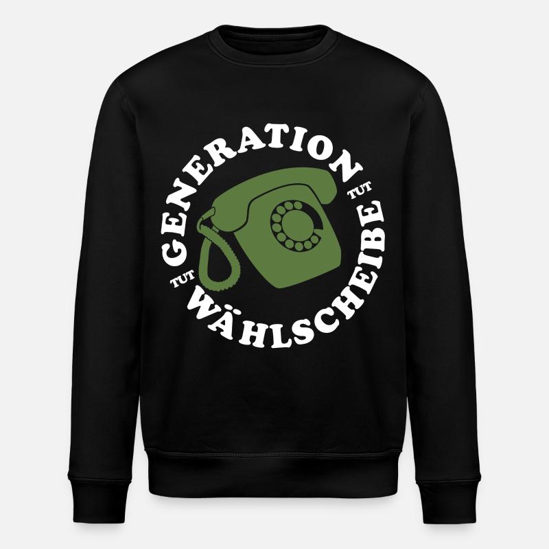 Generation Wählscheibe Festnetz Telefon - Stanley/Stella Unisex Bio-Sweatshirt ROLLER - Schwarz