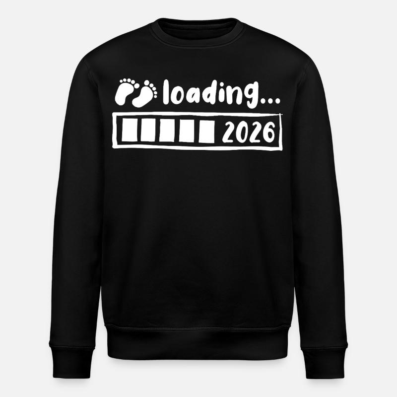 Baby 2026 loading - Pregnancy - Gift - Stanley/Stella ROLLER Unisex Organic Sweatshirt - black