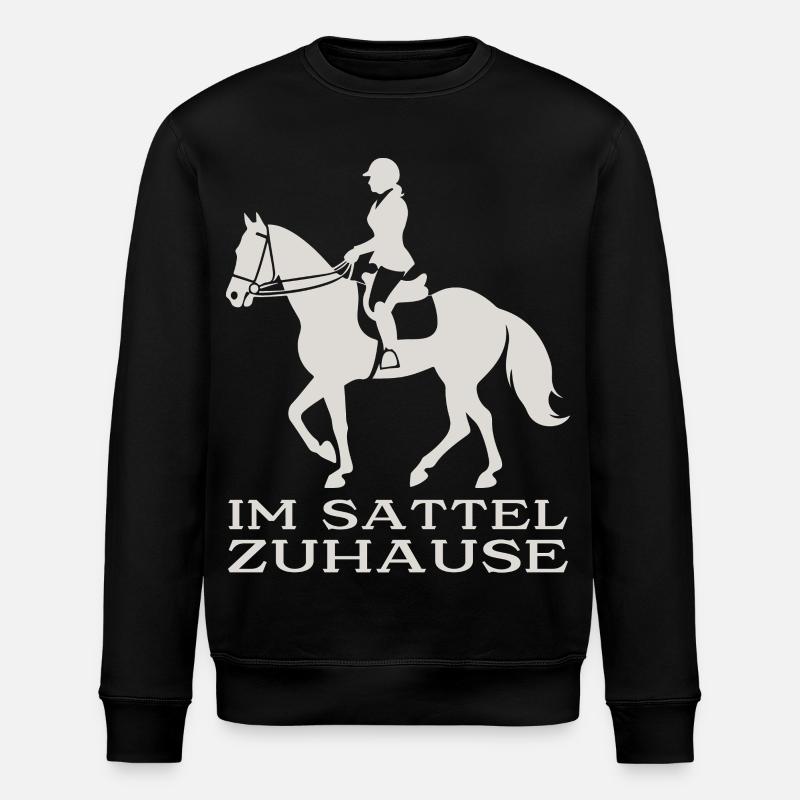Chez soi en selle - Sweat bio ROLLER Stanley/Stella Unisexe - noir