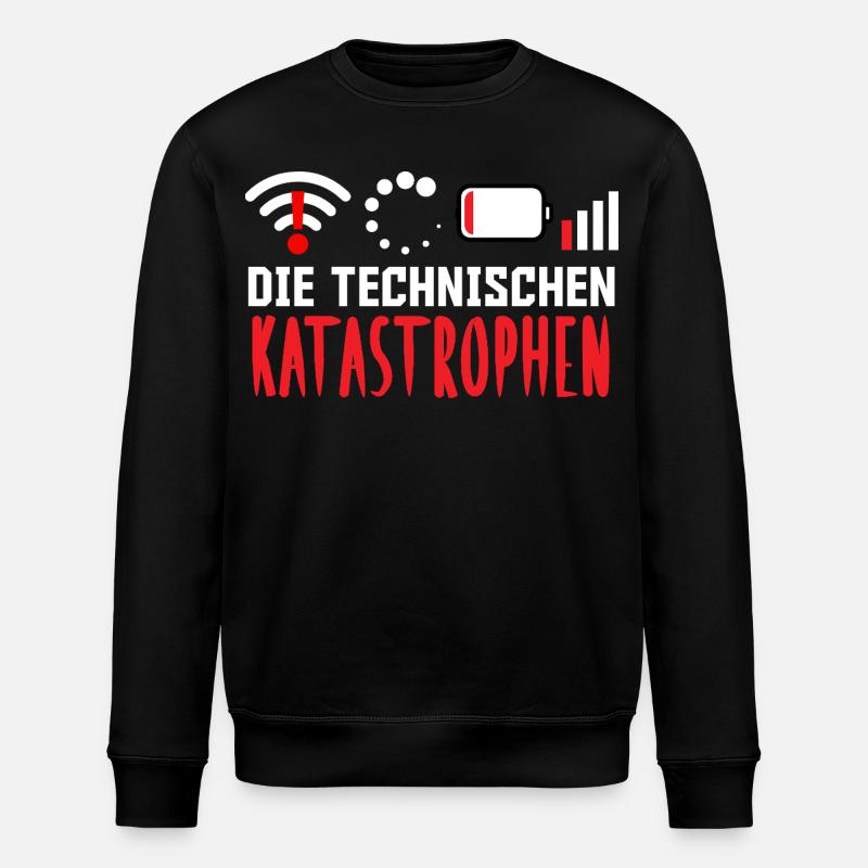 Nerd Computer DIE TECHNISCHEN KATASROPHEN LUSTIG - Stanley/Stella Unisex Bio-Sweatshirt ROLLER - Schwarz
