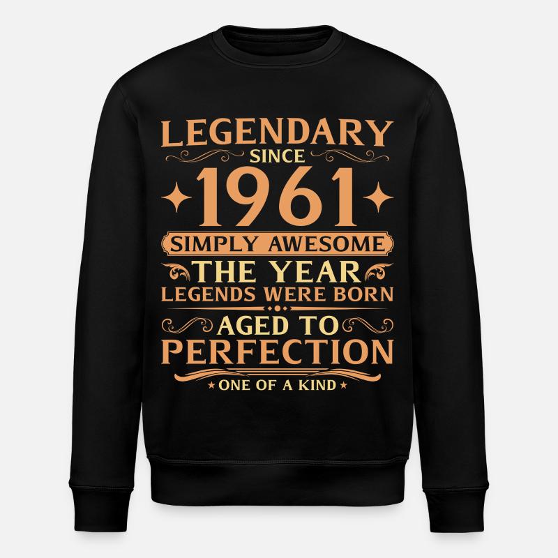 65e anniversaire de Legends 1961 - Sweat bio ROLLER Stanley/Stella Unisexe - noir