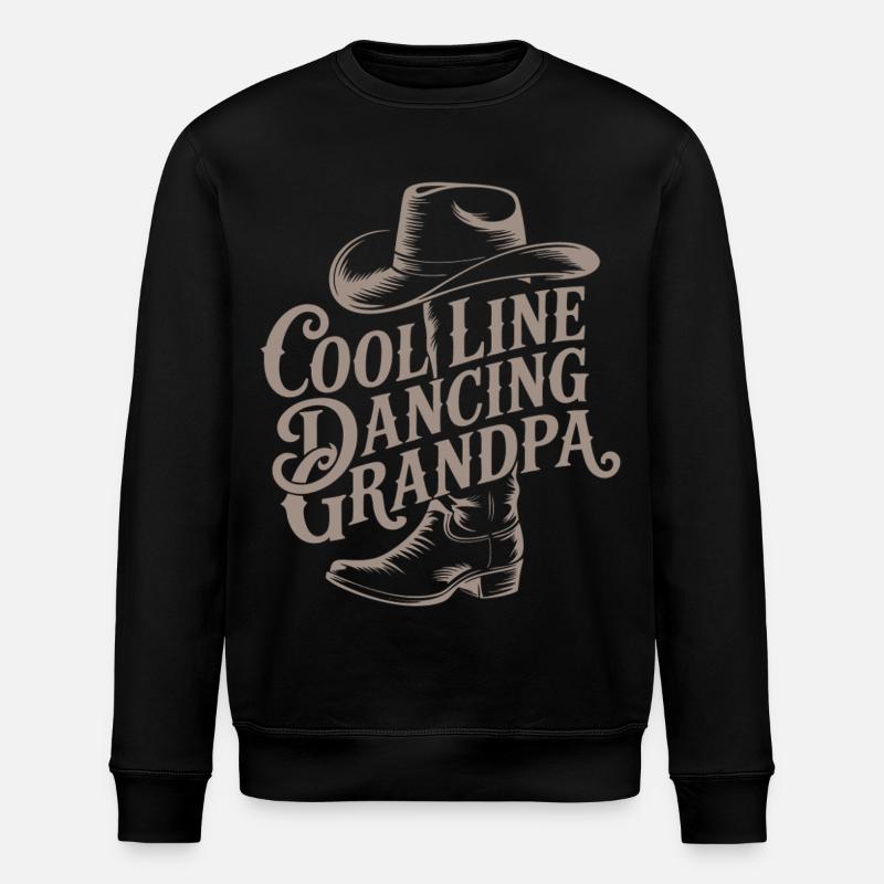 Cooler Line Dance Großvater - Stanley/Stella Unisex Bio-Sweatshirt ROLLER - Schwarz