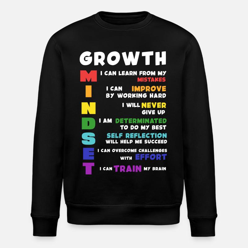 Growth Mindset Acronym Poster - Stanley/Stella Unisex Bio-Sweatshirt ROLLER - Schwarz