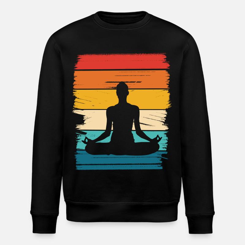 Méditation du Lotus arc-en-ciel - Sweat bio ROLLER Stanley/Stella Unisexe - noir