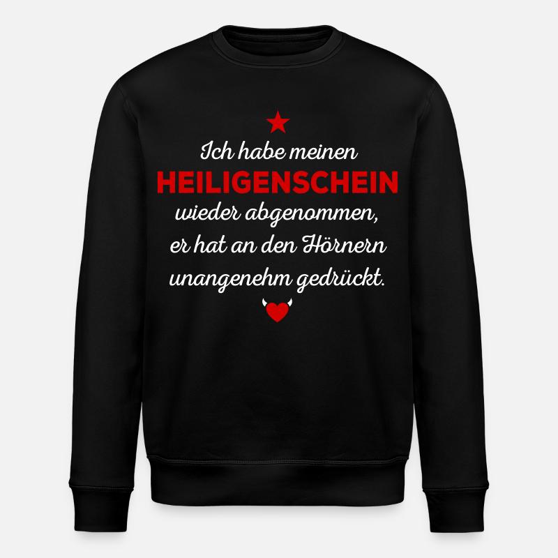 Heiligenschein - Stanley/Stella Unisex Bio-Sweatshirt ROLLER - Schwarz