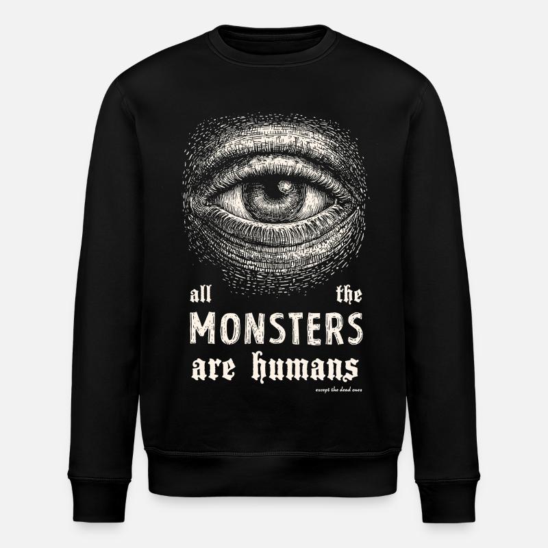 Monsters Are Humans - Stanley/Stella ROLLER Unisex Organic Sweatshirt - black