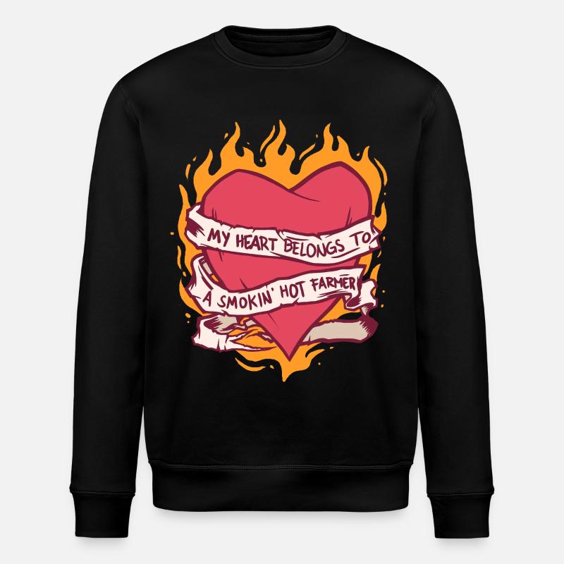 Ehefrau eines Bauern Mutter - Stanley/Stella Unisex Bio-Sweatshirt ROLLER - Schwarz