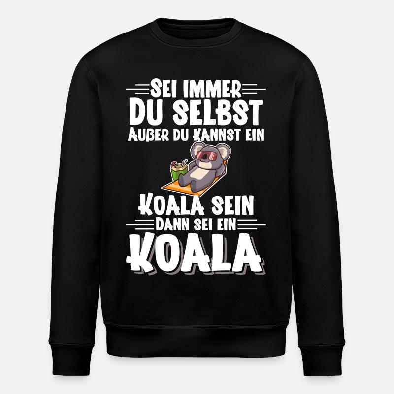 Koala - Stanley/Stella Unisex Bio-Sweatshirt ROLLER - Schwarz