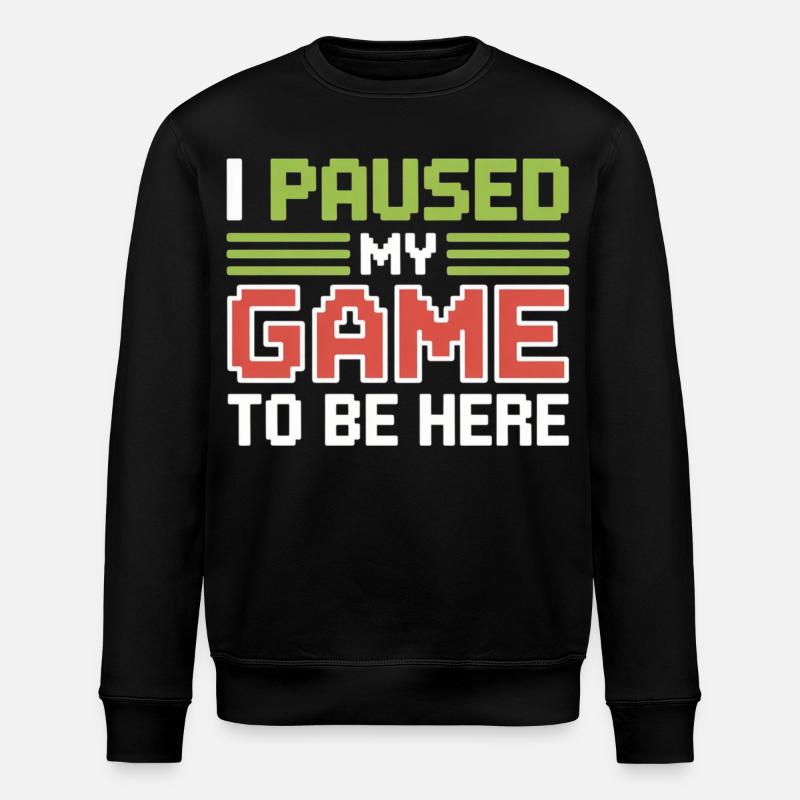Pause: My game interrupted - Stanley/Stella ROLLER Unisex Organic Sweatshirt - black
