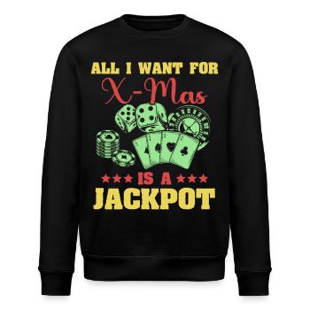 Casino - Stanley/Stella Unisex Bio-Sweatshirt ROLLER - Schwarz - Vorne - Nik (191cm)