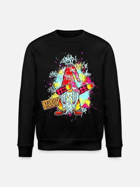CREATIVE GNOME Dab Graffiti Artist XMas - Stanley/Stella ROLLER Unisex Organic Sweatshirt - black