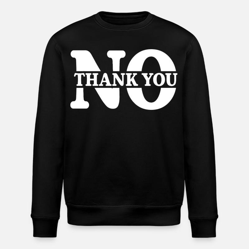 Non merci - Sweat bio ROLLER Stanley/Stella Unisexe - noir