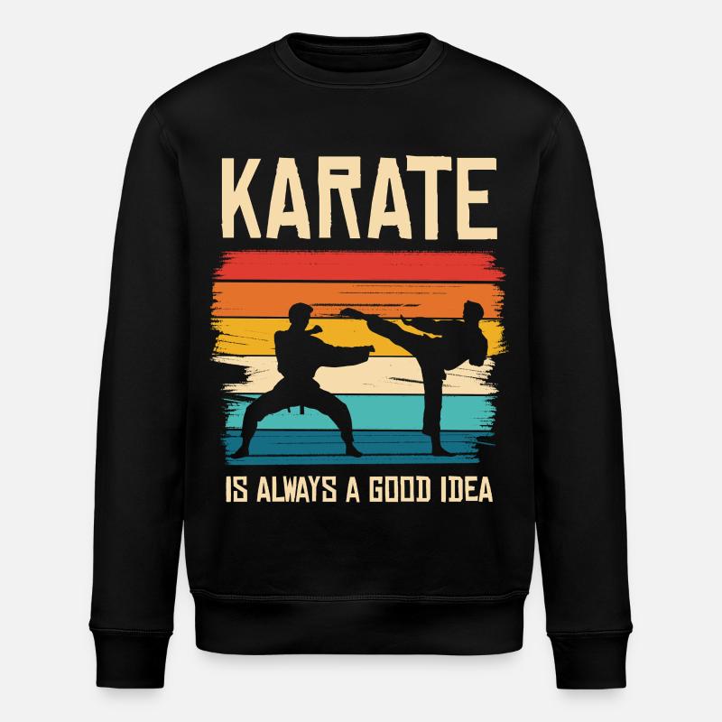 Karate ist immer eine gute Idee - Stanley/Stella Unisex Bio-Sweatshirt ROLLER - Schwarz