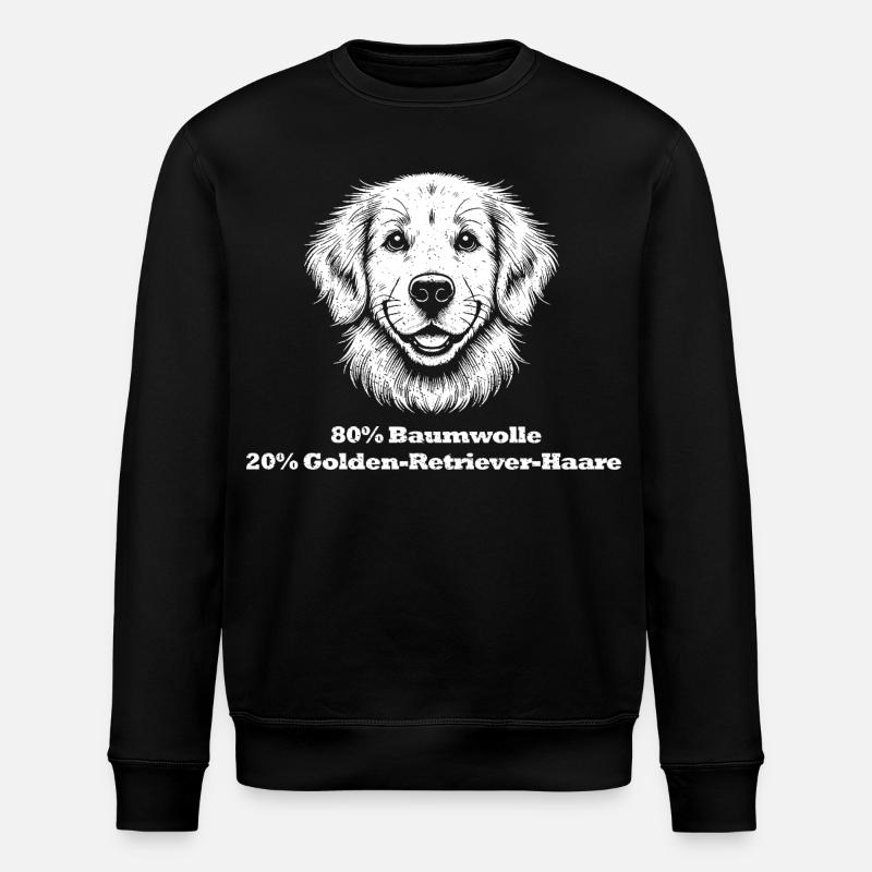 20% Golden Retriever-Haare - Stanley/Stella Unisex Bio-Sweatshirt ROLLER - Schwarz