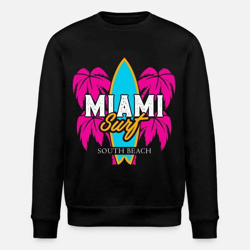 Miami Surf Südstrand Logo - Stanley/Stella Unisex Bio-Sweatshirt ROLLER - Schwarz