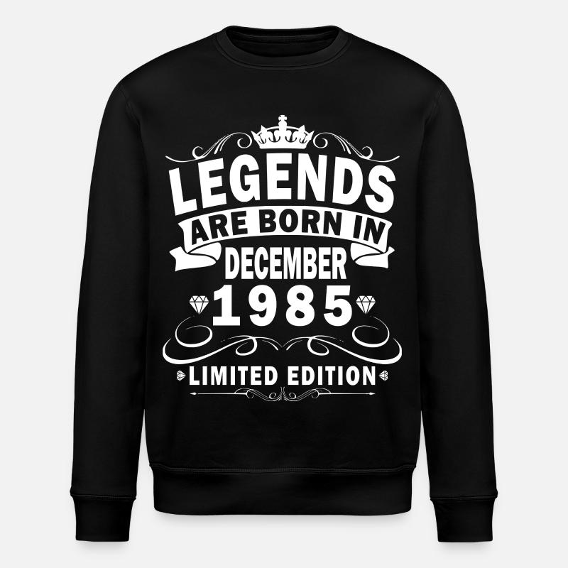 Décembre 1985 - Sweat bio ROLLER Stanley/Stella Unisexe - noir