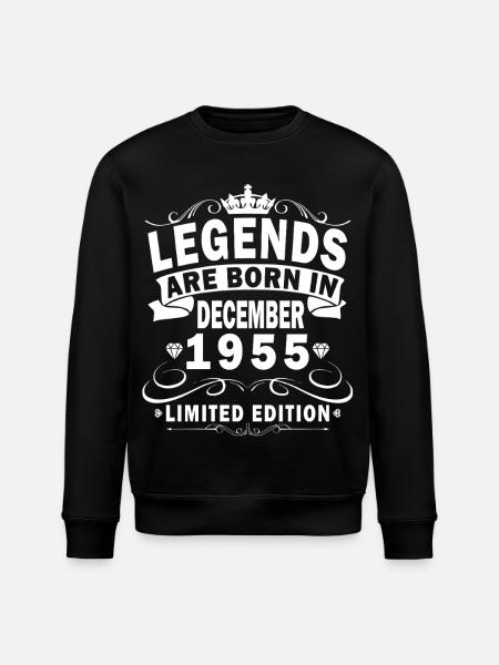 December 1955 fødselsdag December 1955 December - Stanley/Stella økologisk unisex-sweatshirt ROLLER - sort