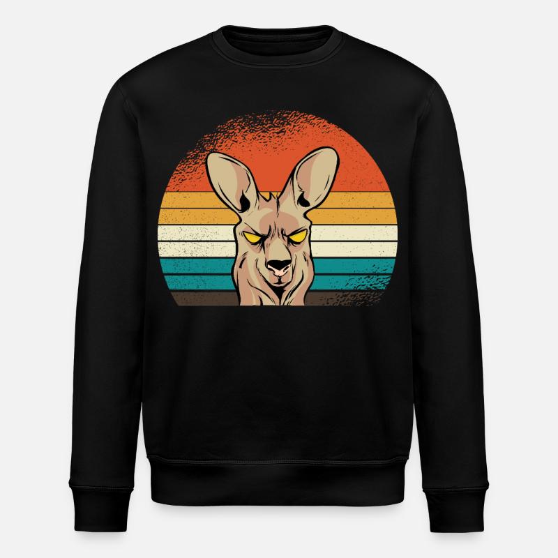 Kangaroo Retro Sunset - Sweat bio ROLLER Stanley/Stella Unisexe - noir