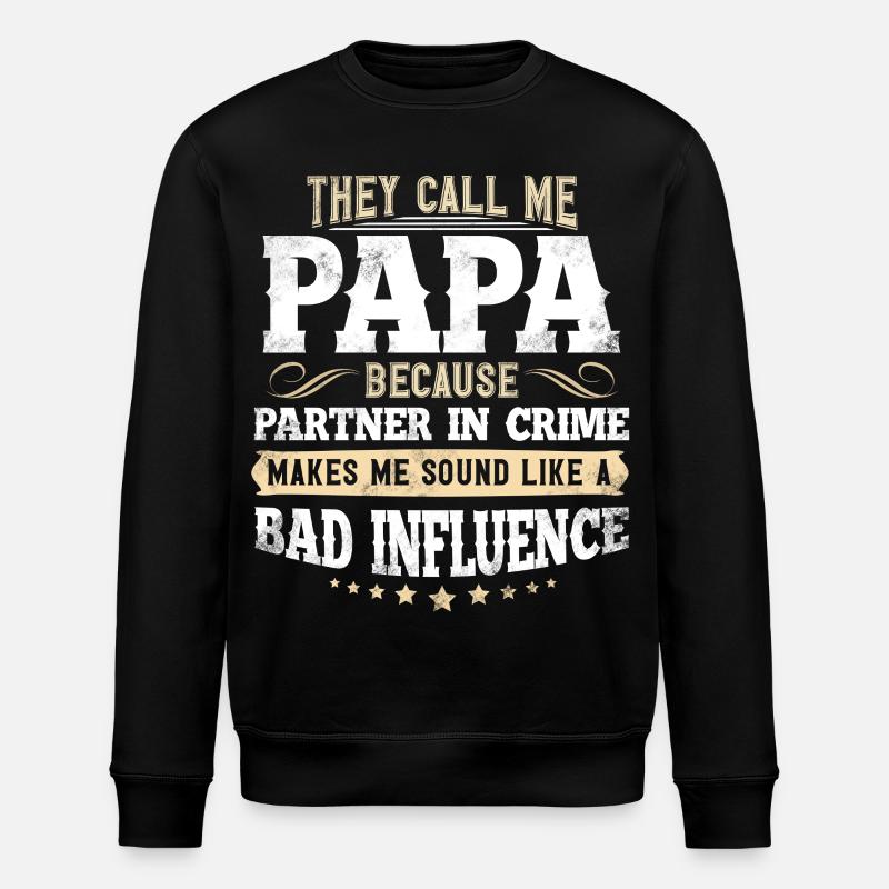 Papa - Sweat bio ROLLER Stanley/Stella Unisexe - noir