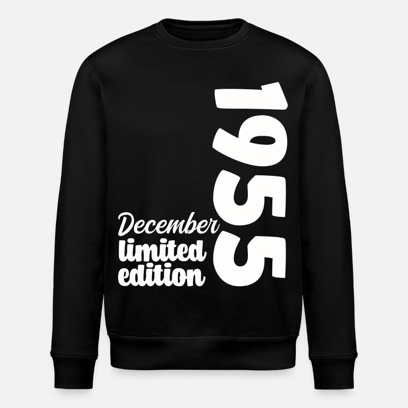 Anniversaire Décembre 1955 Limited Edition Cadeau - Sweat bio ROLLER Stanley/Stella Unisexe - noir