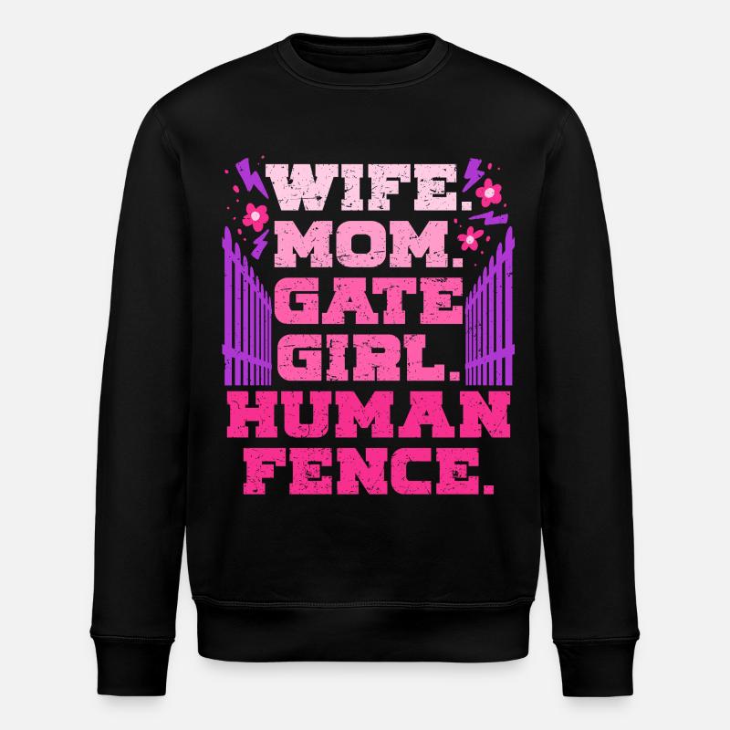 Ehefrau eines Bauern Mutter - Stanley/Stella Unisex Bio-Sweatshirt ROLLER - Schwarz