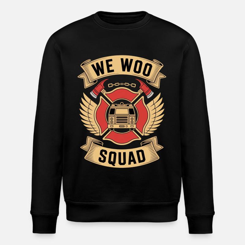 Pompier de l’escouade Wee Woo - Sweat bio ROLLER Stanley/Stella Unisexe - noir