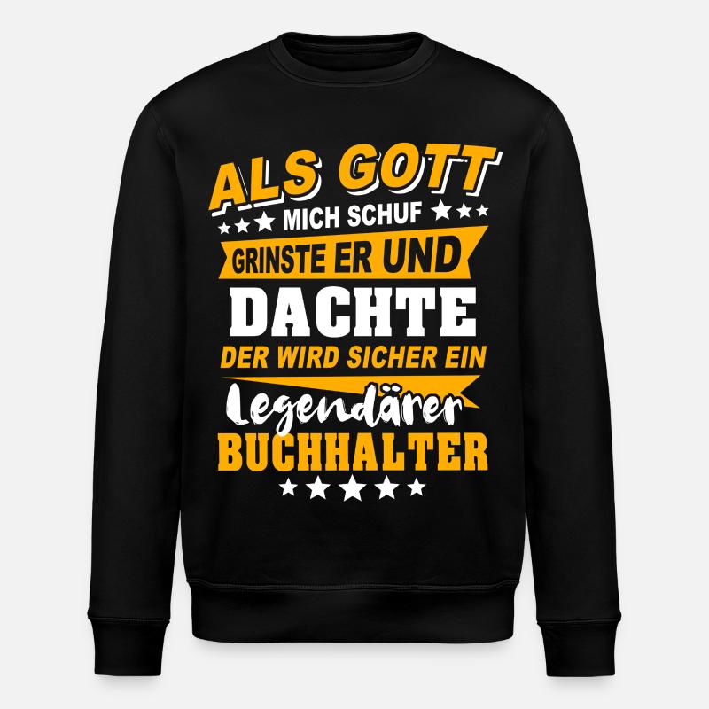 Buchhalter Sprüche - Stanley/Stella Unisex Bio-Sweatshirt ROLLER - Schwarz